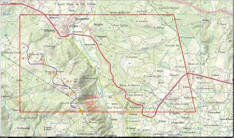 Imaxe do mapa do Parque E&oacute;lico proxectado