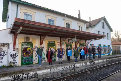 Presentaci&oacute;n da campa&ntilde;a na estaci&oacute;n de tren de Betanzos-cidade
