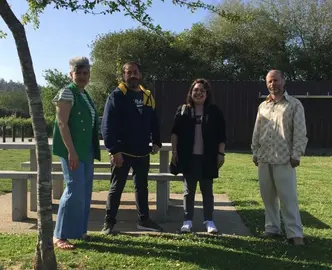 Visita de Mercedes Queixas a Abegondo