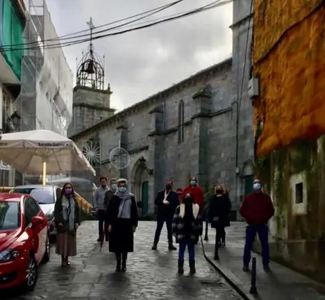 Portavoces do BNG da comarca con Mercedes Queixas na presentaci&oacute;n das emendas