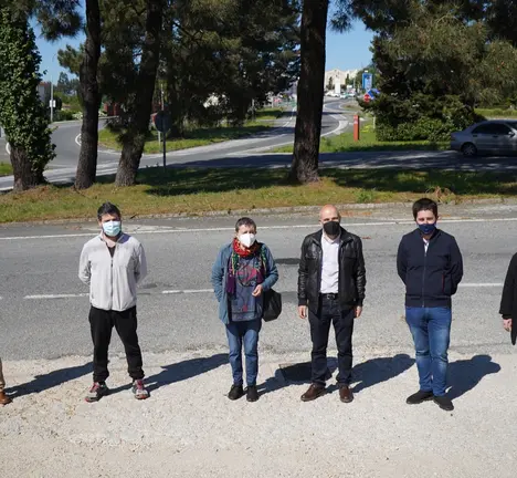 Visita de N&eacute;stor Rego ao cruce de Gu&iacute;samo na N-VI