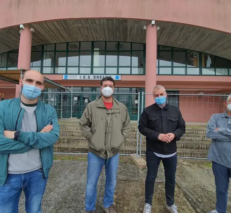 Os portavoces do BNG en Mi&ntilde;o, Henrique Abraira, Pontedeume, Lu&iacute;s Pena e Cabanas Iago Varela co Deputado Ram&oacute;n Fern&aacute;ndez