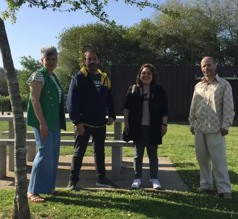 Visita de Mercedes Queixas a Abegondo